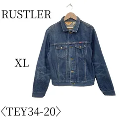 RUSTLER ラスラー 青 Gジャン・ヴィンテージデニムジャケット XL(LL) TEY34-20