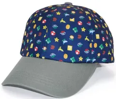 【中古】帽子(キャラクター) アイテム総柄 ローキャップ 「スーパーマリオ」