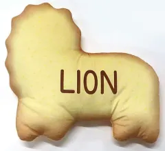 【中古】クッション・抱き枕・本体 らいおん ビスケットクッション 「たべっ子どうぶつ」 カプコン＆ゲームランド限定