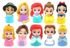 【中古】キーホルダー・マスコット(キャラクター) 全10種セット 「ディズニープリンセス ソフビパペットマスコット」