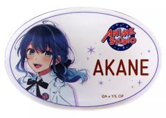 [Used] Badge Bins Akane Kurokawa ANIME STUDIO CAST Name Tag Badge "Oshi no Ko"