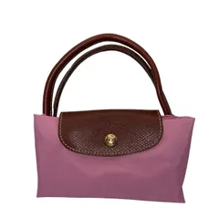 C437 フランス ロンシャン（Longchamp）のアイコンバッグ、「ル・プリアージュ（Le Pliage）」**ナイロン製ハンドバッグ ピンク デイリーユース