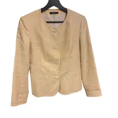  Aquascutum（アクアスキュータム） ノーカラージャケット ロロピアーナ ライトベージュ レディース  【ZK61】のサムネイル