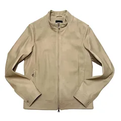 EMMETI エンメティ レザー ライダース / JAGO SP NUBUCK MOON LIGHT ヤゴ スペシャル ヌバック シングル ライダースジャケット グレージュ / メンズ イタリア 春 秋 冬