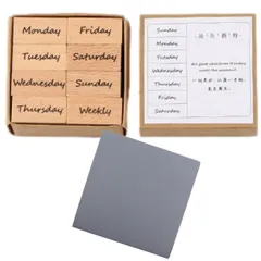 【迅速発送】Sweet Plus 数字スタンプ 数字 ハンコ ゴム印 シール おしゃれ 木製 カード スケジュール帳 スクラップブック デコ スタンプ台 (B)