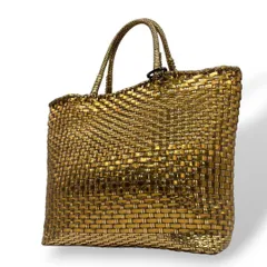 アンテプリマ ANTEPRIMA トートバッグ イントレッチオ ゴールド 金 編み込み ワイヤーバッグ チャーム付き A4収納可 自立可 ワイヤー レディース バッグ 美品　A2　