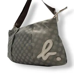 アニエスベーボヤージュ ショルダーバッグ ナイロン パテントレザー ドット柄 グレー カーキ レディース agnes b. VOYAGE 斜め掛け可 クロスボディ b.ロゴ 軽量 水玉模様 エレガント カジュアル U1