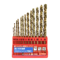 ESD-13S 13本組 丸軸 ステンレス用ドリルセット イーバリュー(E-Value)