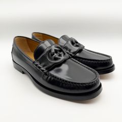 未使用】GUCCI インターロッキングG ローファー ブラック - メルカリ