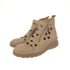 JS Heartlavel JSハートレーベル ショートブーツ 表記サイズ:24.5 ダブルジップ/パンチング/レザー    ベージュ レディース / 240001184803