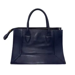 C432 イギリスの人気バッグブランド**「RADLEY LONDON（ラドリー・ロンドン）」**のハンドバッグ ネイビーブルー レザー