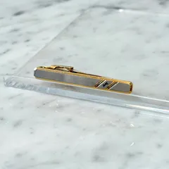 美品 Yves Saint Laurent イヴサンローラン ネクタイピン 銀 金 タイピン