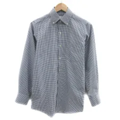 グリーンレーベルリラクシング ユナイテッドアローズ green label relaxing カジュアルシャツ 長袖 ボタンダウン ギンガムチェック柄 S 青 ブルー 白 ホワイト /YS1