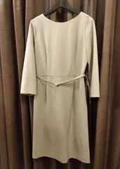 M24　ロペピクニック　ROPE PICNIC【未使用品】洗えるワンピース　とろみ系　きちんと感　セレモニー　卒入学　グレージュ　サイズ40