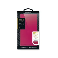 らくらくスマートフォン4  F-04J / me F-03K 薄型PUレザーフラップケース「PRIME」 ピンク 【mst-18422】 【★A】のサムネイル