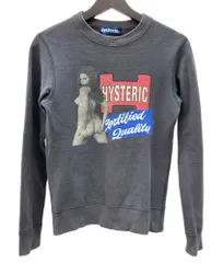 ヒステリックグラマー HYSTERIC GLAMOUR ヒステリック HYSTERIC トレーナー プルオーバー クルーネック ヒスガール ロゴ 日本製 GRAY 灰色 2CS-5750 スウェット プリント グレー Fサイズ 104LT-335