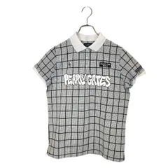 PEARLY GATES パーリーゲイツ ゴルフ ストライプ柄 半袖 ポロシャツ 不明 グレー レディース