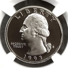 NGC準最高鑑定☆1993年ワシントン大統領25セント銀貨☆PF69UC - メルカリ