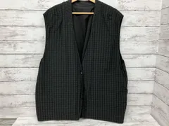 KELEN／ベスト／RENENET COCOON GILET／ブラック／チェック／リバーシブル／KLM24SJK1093／サイズ40