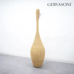 【展示品】GERVASONI ジェルバゾーニ BOLLA ボラ フロア スタンディング ランプ 照明 17年製 Lサイズ ラタン マイケル・ソドー 定価33万【2】