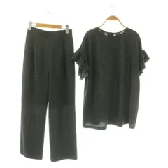 ロージーモンスター RosyMonster ニットセットアップ カットソー フレンチスリーブ パンツ ストレート S グレー /HK ■OS