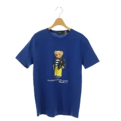 ポロ ラルフローレン POLO RALPH LAUREN ポロベアプリントTシャツ カットソー 半袖 S ブルー /DF ■OS ■SH