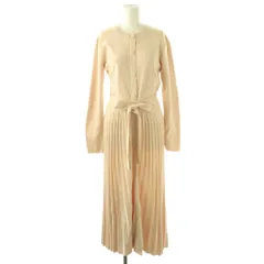 セルフォード CELFORD プリーツニットワンピース 38 オフベージュ /ES ■OS