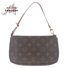 LOUIS VUITTON ルイヴィトン モノグラム ポシェット アクセソワール ブラウン PVC ハンドバッグ アクセサリーポーチ レディース 504145【中古】