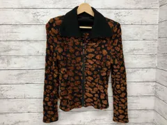 伊太利屋／ジャケット／ジップアップ／ヒョウ柄／ブラック／ブラウン／サイズ7