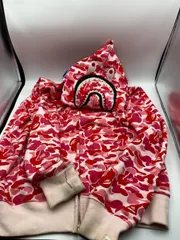 A Bathing Ape BAPE ピンク迷彩 シャークフード ジップパーカー 3XL シャークパーカー フルジップ カモフラ WGM スウェット