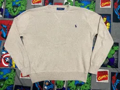 Ralph Lauren ワンポイントロゴ刺繍 コットンセーター M USA古着 ラルフローレン ニット