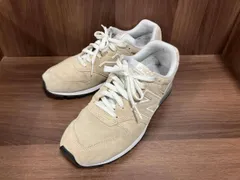 New Balance ニューバランス スニーカー CM996 WE2 ベージュ スエード 左足かかとスエード部分毛羽立ち 汚れ有り サイズ25.0cm