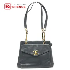 CHANEL シャネル トートバッグ チェーン キャビアスキン ブラック