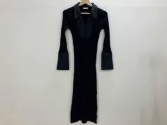 FRAY I.D リブニットワンピース 長袖ワンピース ニットロングワンピース ロングワンピース 黒 ONE SIZE 春