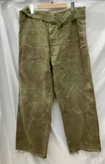 古着 /カーゴパンツ/モーターサイクルパンツ/フランス軍Ｍ-35/モスグリーン/サイズは商品説明参照