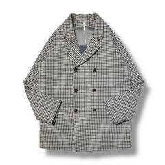 TOMORROWLAND スラブチェックファンシーツイード チェスターコート TOMORROWLAND （トゥモローランド）の「スラブチェックファンシー