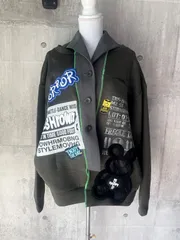 古着ダル着リメイクジャケット  古着アウター リメイクカーディガン 古着カーディガン リメイクトップス 羽織 大きめサイズジャンパー リメイクジャンパー ゆるだぼジャンパー  ダル着なのにジャケット