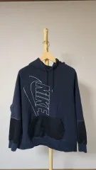 NIKE ナイキ 裏起毛パーカー L ネイビー (90)