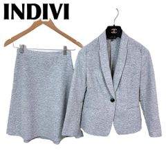 未使用☆15☆麻調ハーフスリーブダブルジャケット☆INDIVI