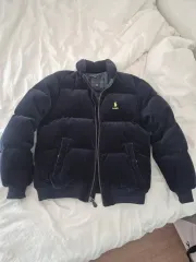 【美品】【Pal'las Palace】ナイロンフードダウンジャケット　ネイビー PLST プラステ ナイロンフードダウンジャケット ロングコート ネイビー