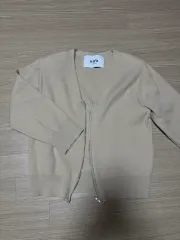 nob ベージュジッパーカーディガン