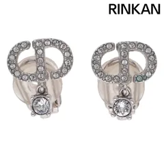 クリスチャンディオール CDロゴラインストーンイヤリング レディース