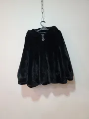 ブラック フード ファー コート