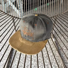 Stussy / 90’s usa製 logo jacket オールドステューシー　白タグ　キャップ　帽子　ストリート　刺繍ロゴ sk8 ユニセックス　ダメージ考慮