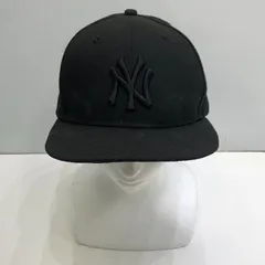 NEW ERA ニューエラ ニューヨークヤンキース 帽子 キャップ ベースボールキャップ 59 FIFTY オールブラック ワンポイント刺繡 7 5/8・60.6cm ブラック