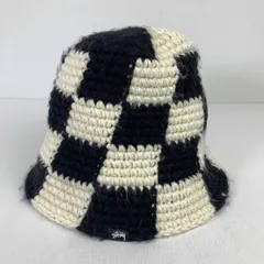 【中古美品】 STUSSY ステューシー BUCKET HAT CHERKER KNIT バケット ハット チェッカー ニット 帽子 【185-260125-mh-01-fuz】のサムネイル
