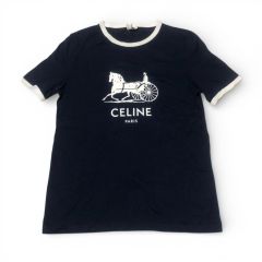 国内正規品 CELINE リンガーTシャツ 馬車プリント 美品 安心鑑定利用