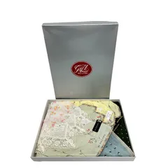 未使用品 バーバリー ピエールバルマン ヨシエイナバ ハンカチ 5枚セット BURBERRY PIERRE BALMAIN YOSHIE INABA シルク コットン 花柄 レース チェック 中古 W1