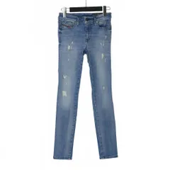 ディーゼル DIESEL skingee スキニー デニム テーパード ダメージ加工 サイズ25 ブルー 青