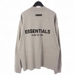 エフオージー エッセンシャルズ FOG ESSENTIALS バックロゴ ロングスリーブ ロンT Tシャツ カットソー 長袖 XS グレー